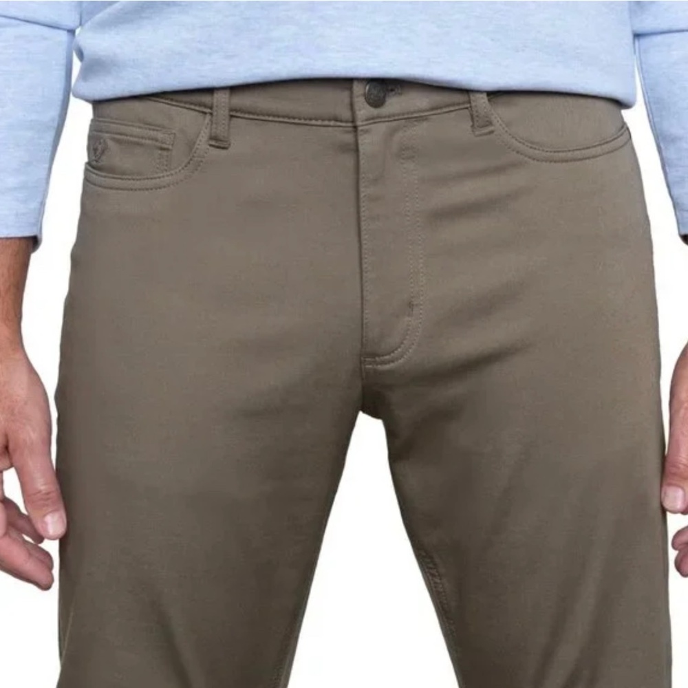 English Laundry Mens Slimmer Straight Leg Khaki Brown Jean Pants 32 x 32 New - Picture 3 of 7